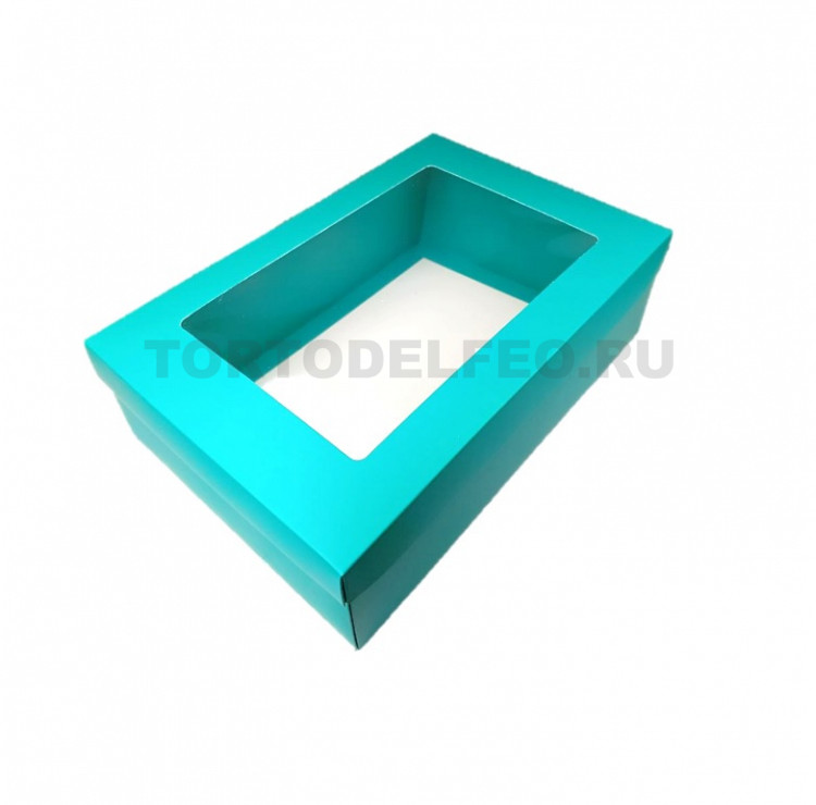 Коробка Изумрудная с окном 30*20*9см
