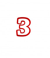 Вырубка цифра 3 высота 6см