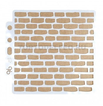 Трафарет Кирпичная стена 13*13см