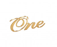 Топпер на бок тортика One золото акрил