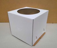 Коробка картон для торта 24*24*22 с ОКНОМ
