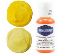 Краситель гелевый Америколор 21гр Lemon yellow (электрик желтый) 107