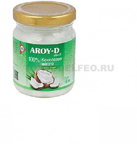 Масло кокосовое нераф 180гр Aroy-d