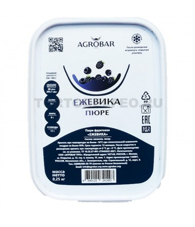 Пюре Ежевика с/м 250г AGROBAR